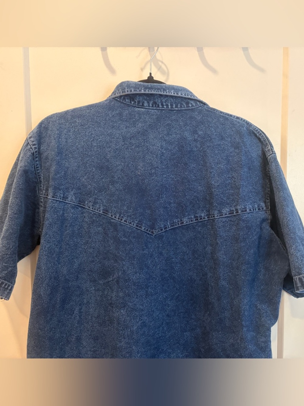 Vintage Dolly Denim Dark Blue Embroidered Denim Midi Dress - Picture 5 of 14